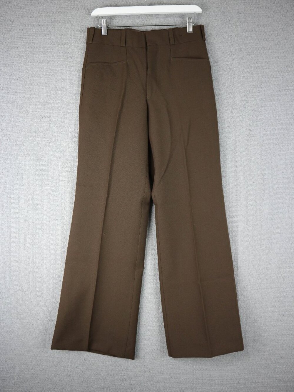 Baymart 1980's Polyester Straight Cut Slacks Brown Mens 29W Trousers